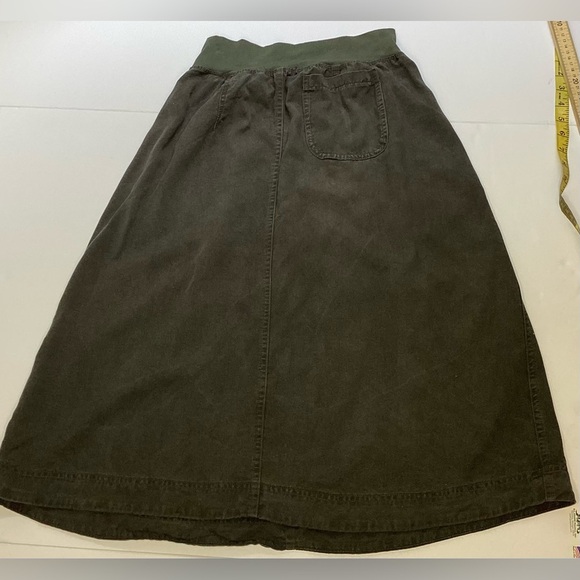 Cut loose small grey cotton A=line skirt with pockets. - Picture 3 of 6